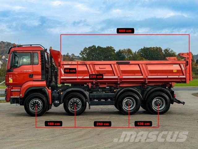 MAN TGS 35.500 KIPPER 6,00 m + BORDMATIC * 8x4 Camion benne