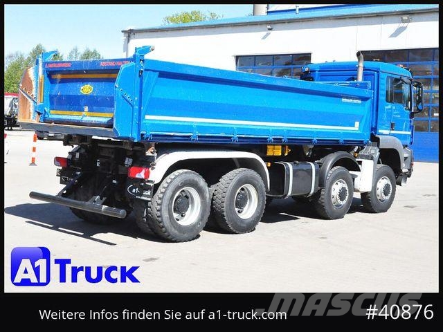 MAN TGS 41.470 BB 8x8 Allrad Kipper Meiller Savivarčių priekabų vilkikai
