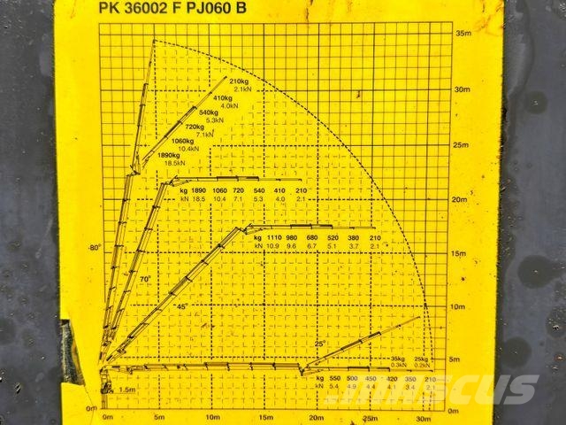MAN TGS 41.480 * PK 36002 + JIB 060B + FUNK * 8x4 起重機卡車