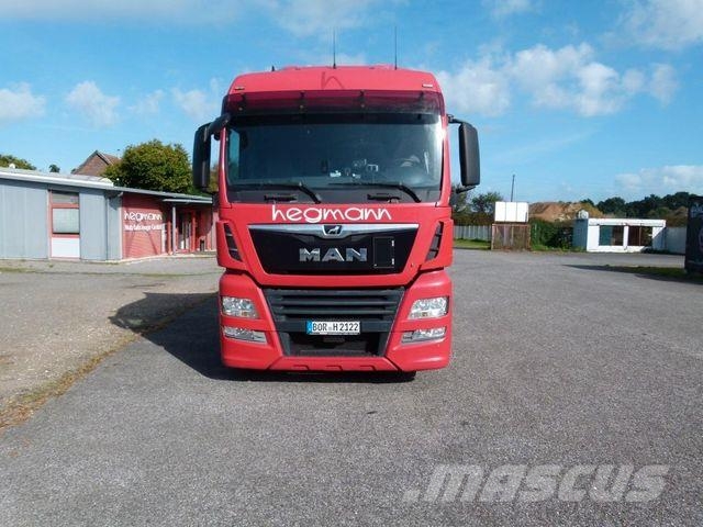 MAN TGX 18.420, LKW-Transportzug 360 mm Höhe, Seilw. Oprijwagen