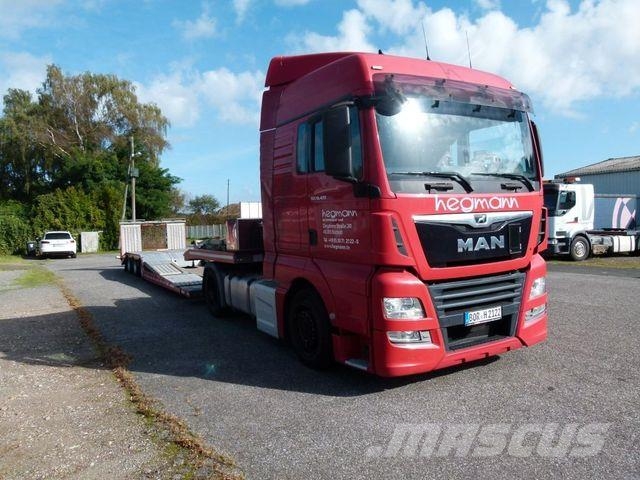 MAN TGX 18.420, LKW-Transportzug 360 mm Höhe, Seilw. Oprijwagen