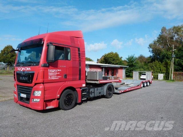 MAN TGX 18.420, LKW-Transportzug 360 mm Höhe, Seilw. Oprijwagen