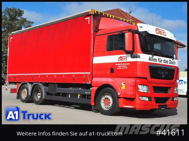 MAN TGX 26.360 BL Tautliner Intarder Lenkachse شاحنات بغطاء جانبي