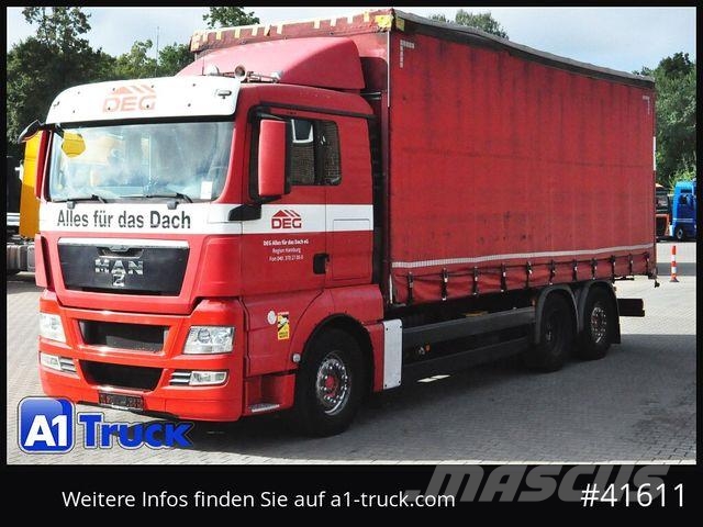 MAN TGX 26.360 BL Tautliner Intarder Lenkachse شاحنات بغطاء جانبي