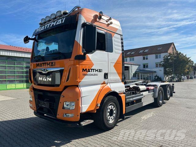 MAN TGX 26.510 BL / 6x2-4 / Meiller RS 21 + Funk Abrollkipper
