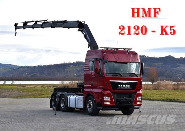 MAN TGX 28.480 Sattelzugmaschine + HMF 2120 K5/FUNK Ťahače