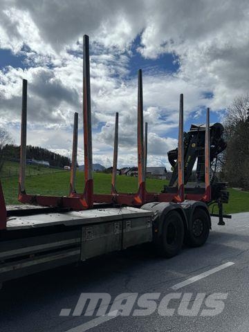 MAN TGX 33.500 4X6 HOLZ KRAN ANHÄNGER Hout-Bakwagens