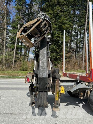 MAN TGX 33.500 4X6 HOLZ KRAN ANHÄNGER Hout-Bakwagens