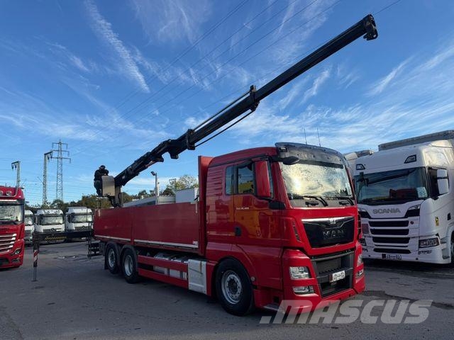 MAN TGX26.480BL/Baustoffwagen/Kran/HiabXS166K-2/Lenk Platós / Ponyvás teherautók