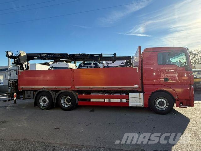 MAN TGX26.480BL/Baustoffwagen/Kran/HiabXS166K-2/Lenk Platós / Ponyvás teherautók