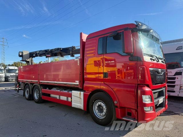 MAN TGX26.480BL/Baustoffwagen/Kran/HiabXS166K-2/Lenk Platós / Ponyvás teherautók