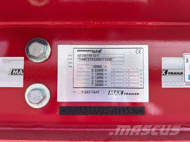 MAX Trailer MAX510-Z-3-ATX-A-8.00 نصف مقطورة مسطحة منخفضة