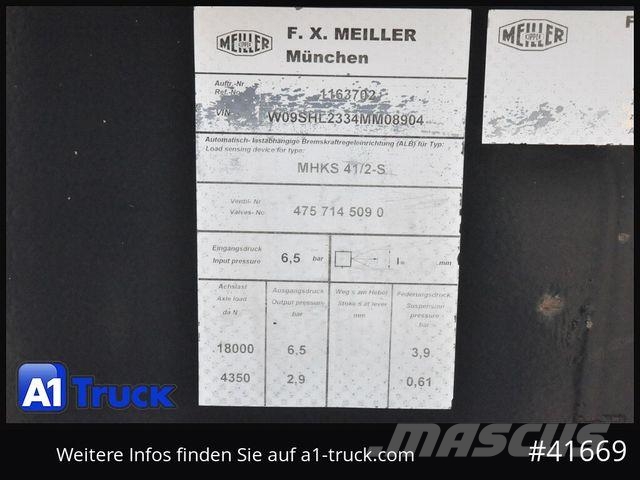 Meiller MHKS41,Stahl, Kippmulde, 2-Achs, Kippladerauflieger