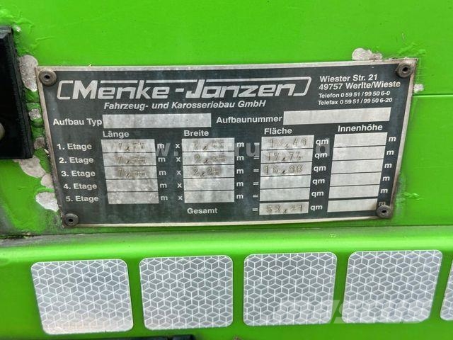 Menke-Janzen 3.Stock & Aggregat/Hubdach/BPW/54 Dyretransport tilhenger