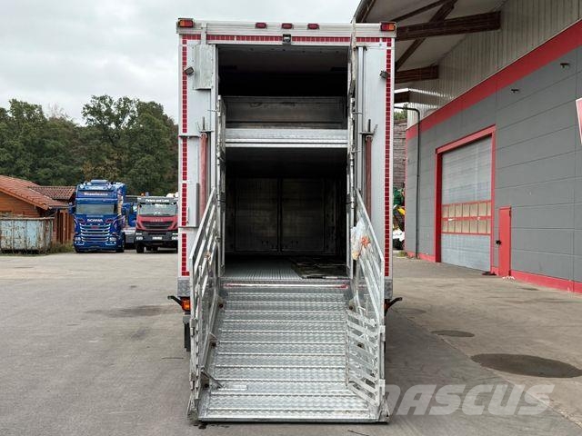  Menke-Janzen 4.Stock Viehanhänger Hubdach/Tränke/6 Dzīvnieku transportēšanas piekabes