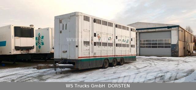 Menke-Janzen Tandem 3 Achsen 2 Stock Eigenes Aggre Viehtransportanhänger
