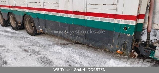 Menke-Janzen Tandem 3 Achsen 2 Stock Eigenes Aggre Viehtransportanhänger