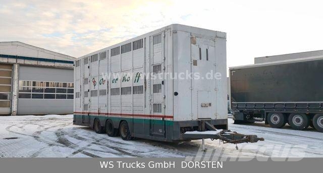 Menke-Janzen Tandem 3 Achsen 2 Stock Eigenes Aggre Viehtransportanhänger
