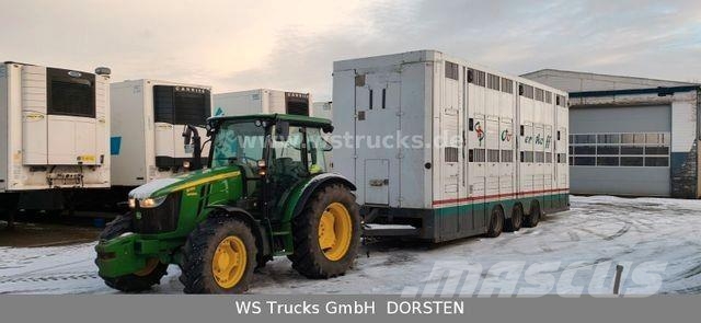 Menke-Janzen Tandem 3 Achsen 2 Stock Eigenes Aggre Viehtransportanhänger
