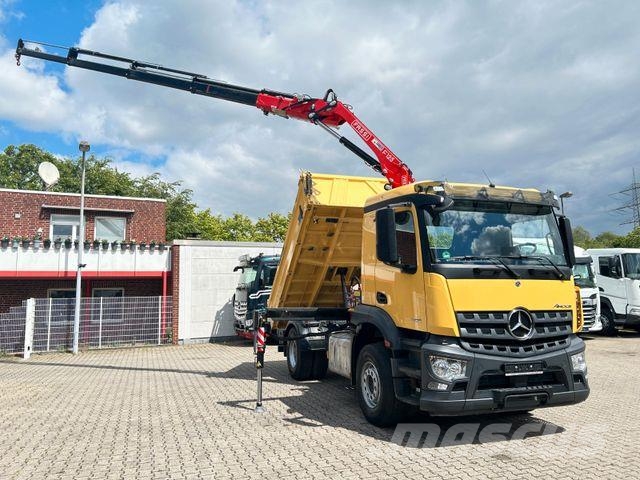 Mercedes-Benz 1835 Arocs 5+ 3Skipper Fassi F125A 4x Hydrl. Camion ribaltabili