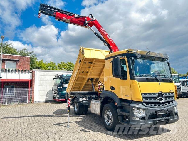 Mercedes-Benz 1835 Arocs 5+ 3Skipper Fassi F125A 4x Hydrl. Camion ribaltabili