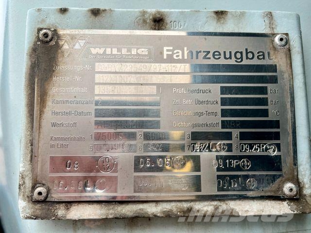 Mercedes-Benz 1841 Actros| Willig Aufbau A3*Oben/Unten*13.500l شاحنات ذات صهاريج