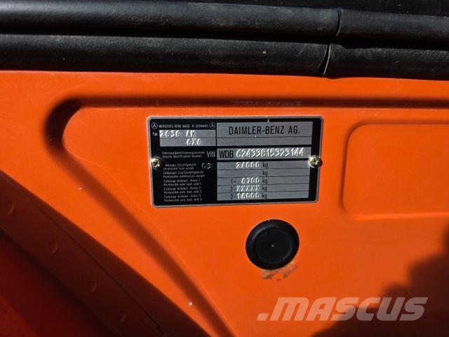 Mercedes-Benz 2636 AK 6x6 Allrad-Kipper, 10-Zylinder, 1. Hand Pašizgāzējs