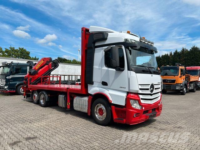 Mercedes-Benz 2642 Pritsche Plattform BDF+PK 27000 Kran+Seilw. Camiões grua