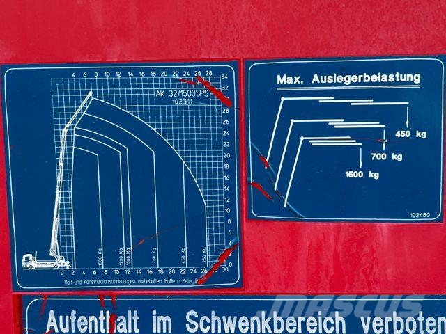 Mercedes-Benz 815 Dachdeckerkran Böcker 32 Meter + Seilwinde Kranwagen