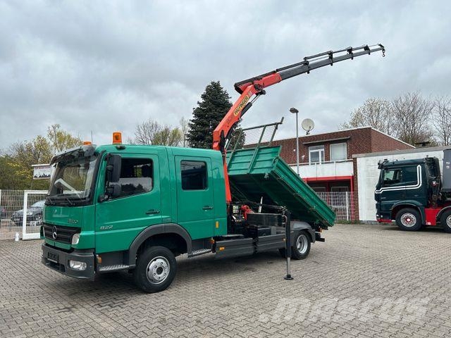 Mercedes-Benz 822 Atego Doppelkabine 3Skipper + PK 7501 Kran Camiones grúa
