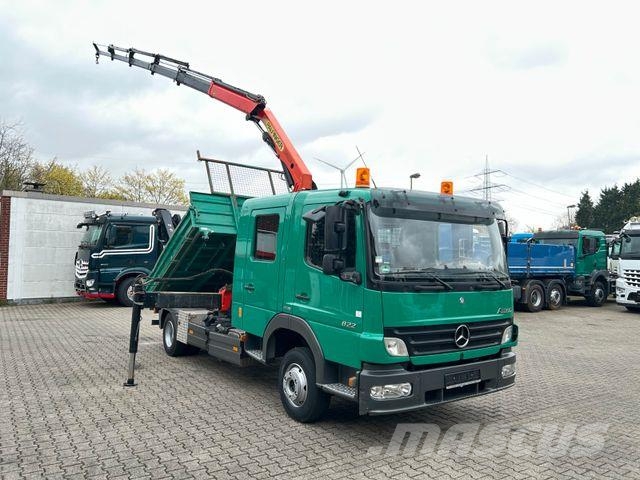 Mercedes-Benz 822 Atego Doppelkabine 3Skipper + PK 7501 Kran Camiones grúa