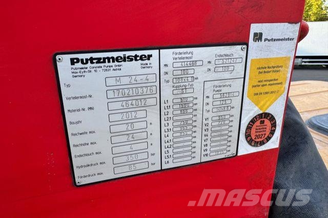 Mercedes-Benz Actros 2636 6x4 Putzmeister M24-4 شاحنات خرسانة