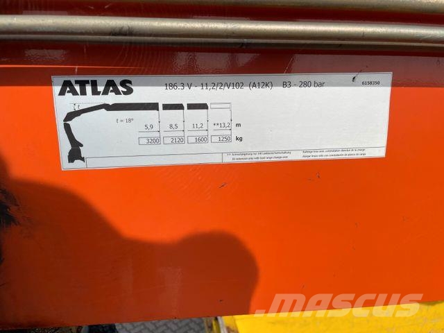 Mercedes-Benz Actros 2651 6x2 LL/ Atlas 186.3/ 11.2m=1.6t/ EU5 Pritschenwagen/Pritschenwagen mit Seitenklappe