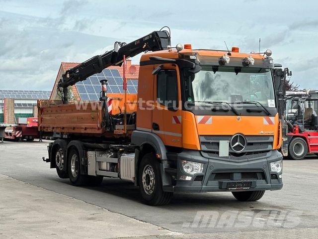 Mercedes-Benz Actros 2546L 6x2 Lenk-/Lift Abroller mit Kran Abrollkipper