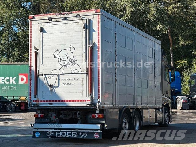 Mercedes-Benz Actros 2545 6x2 LL 4.Stock Menke Hubdach Tränke Dyretransport