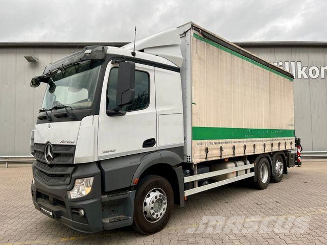 Mercedes-Benz Actros 2542 6x2 Lenk*HIAB 158 D-3 Kran*Funk*HU27 Pritschenwagen/Pritschenwagen mit Seitenklappe