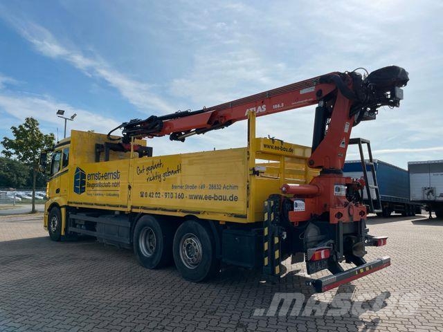 Mercedes-Benz Actros 2651 6x2 LL/ Atlas 186.3/ 11.2m=1.6t/ EU5 Pritschenwagen/Pritschenwagen mit Seitenklappe