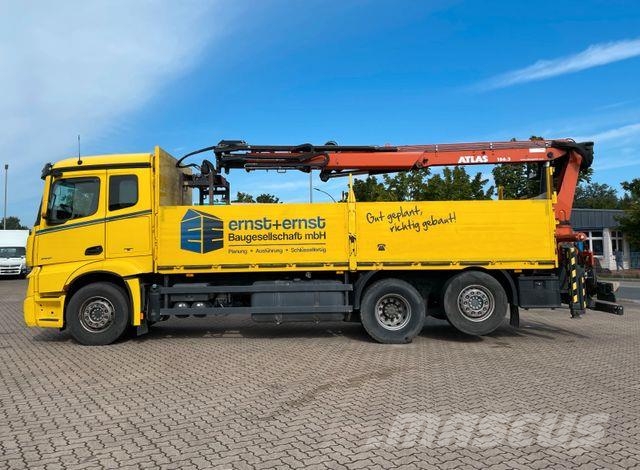 Mercedes-Benz Actros 2651 6x2 LL/ Atlas 186.3/ 11.2m=1.6t/ EU5 Pritschenwagen/Pritschenwagen mit Seitenklappe