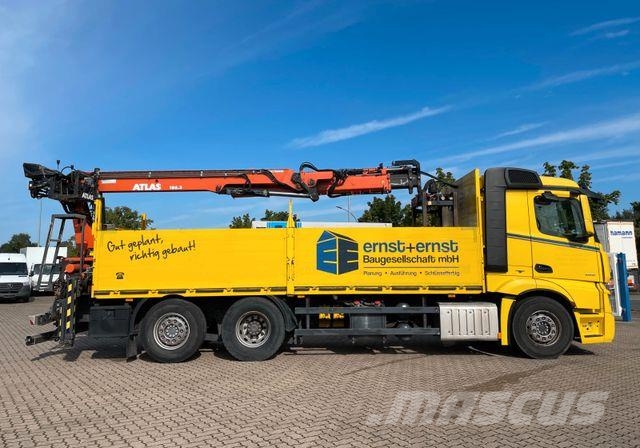 Mercedes-Benz Actros 2651 6x2 LL/ Atlas 186.3/ 11.2m=1.6t/ EU5 Pritschenwagen/Pritschenwagen mit Seitenklappe