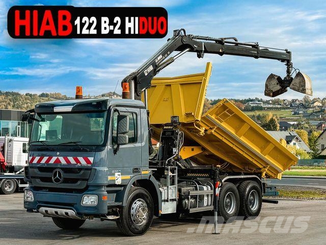Mercedes-Benz ACTROS 2636* KIPPER 4,80 + KRAN / 6x4 Żurawie samochodowe