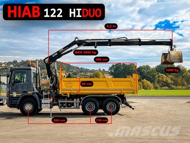 Mercedes-Benz ACTROS 2636* KIPPER 4,80 + KRAN / 6x4 Żurawie samochodowe