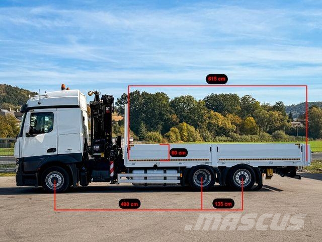 Mercedes-Benz ACTROS 2645 Pritsche 6,15 m + HIAB 211 EP-5 FUNK Автокрани