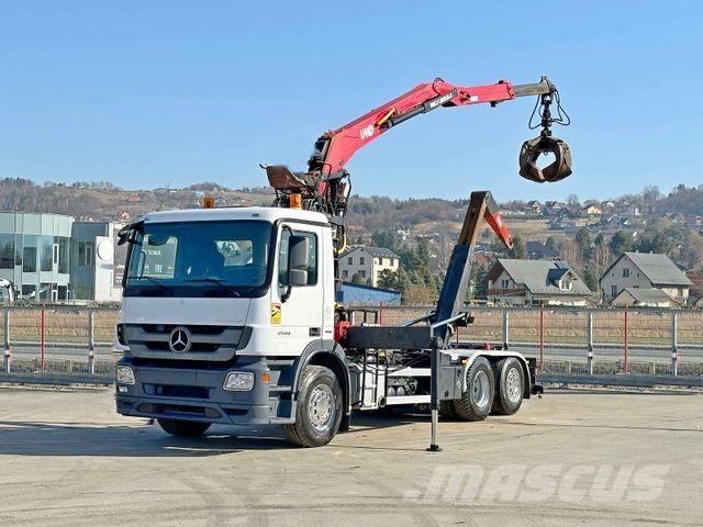 Mercedes-Benz ACTROS 2544 * ABROLLKIPPER * LHO L190Z(78) * TOP 吊鉤式起重車