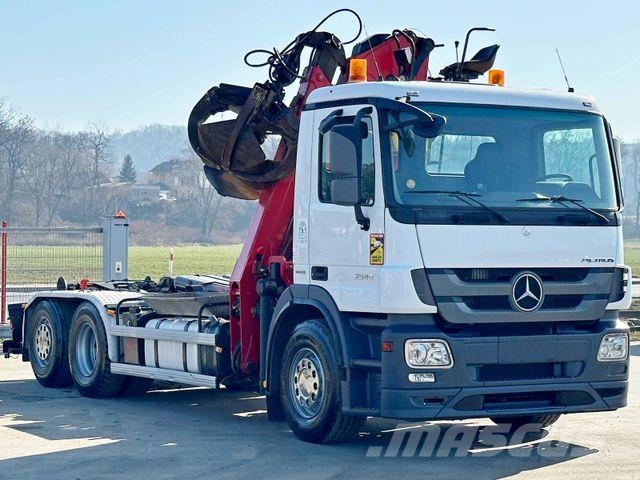 Mercedes-Benz ACTROS 2544 * ABROLLKIPPER * LHO L190Z(78) * TOP 吊鉤式起重車