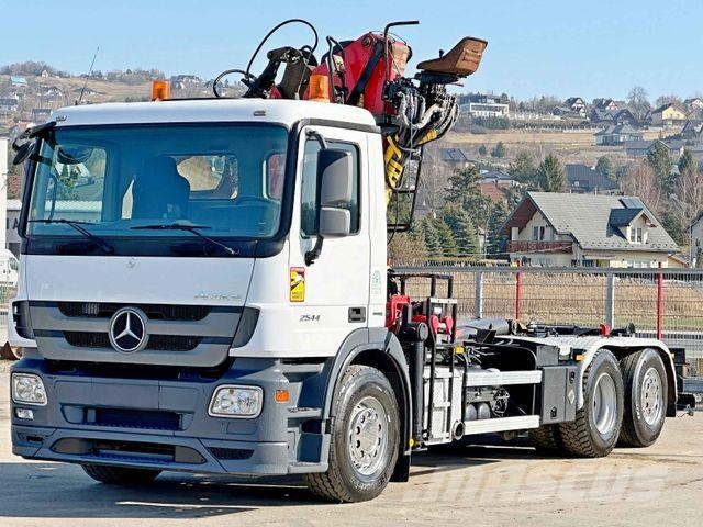 Mercedes-Benz ACTROS 2544 * ABROLLKIPPER * LHO L190Z(78) * TOP 吊鉤式起重車