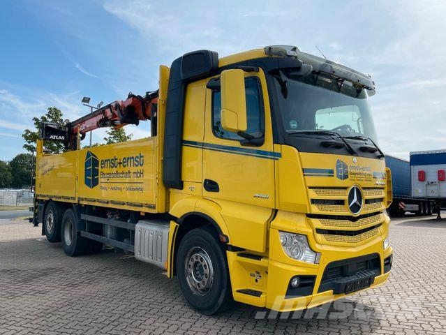 Mercedes-Benz Actros 2651 6x2 LL/ Atlas 186.3/ 11.2m=1.6t/ EU5 Camiões estrado/caixa aberta