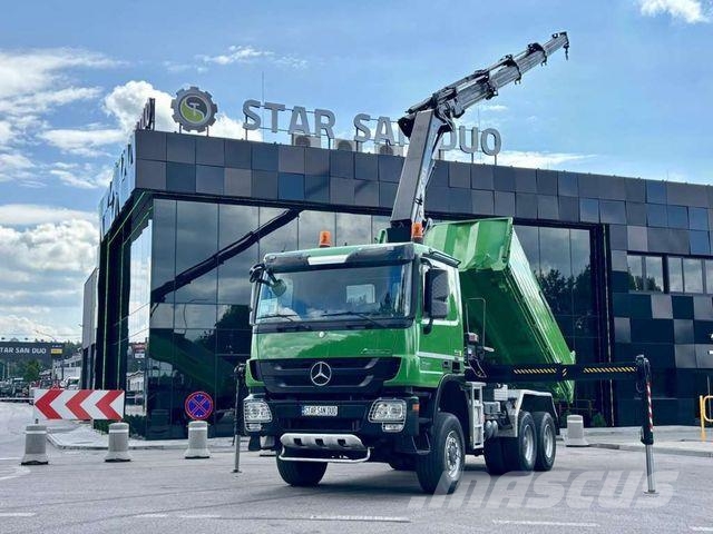 Mercedes-Benz ACTROS 3346 6x6 HIAB 244EP-4 Crane Kipper, 2013 ...