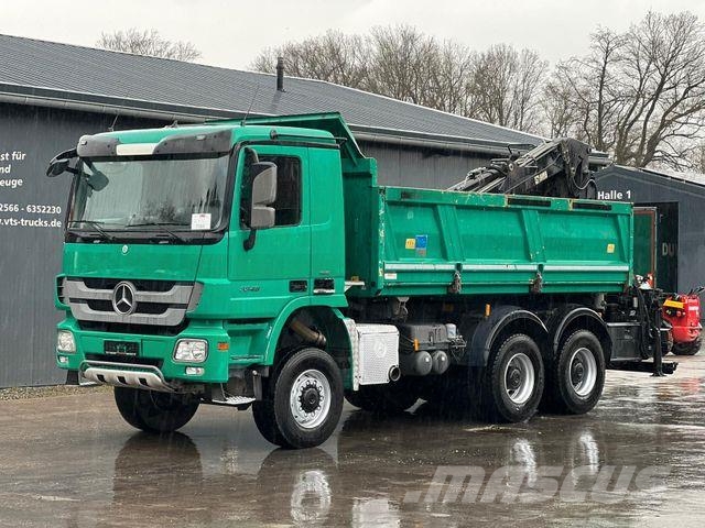 Mercedes-Benz Actros 3348 6x6 Kipper mit HIAB 1300RS 83 Tipper trucks