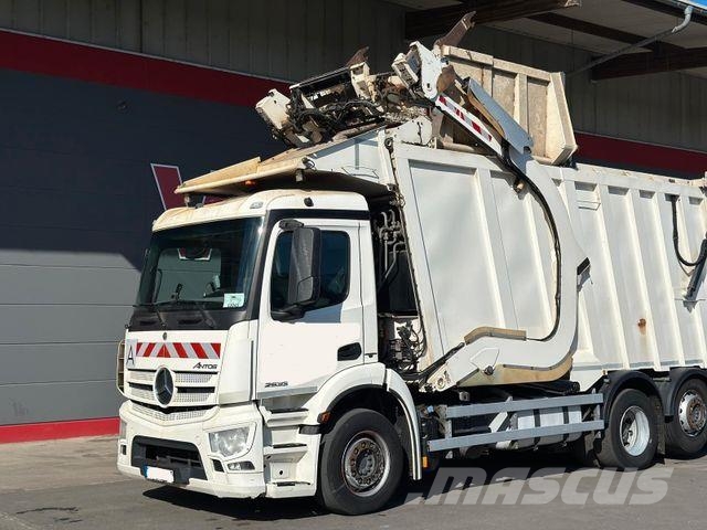 Mercedes-Benz Antos 2533 6x2 FAUN Frontpress 533 Überkopflader Šiukšliavežės