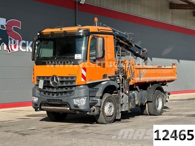 Mercedes-Benz Arocs 1833K 4x2 Meiller-DSK mit Hiab Ladekran Kipper